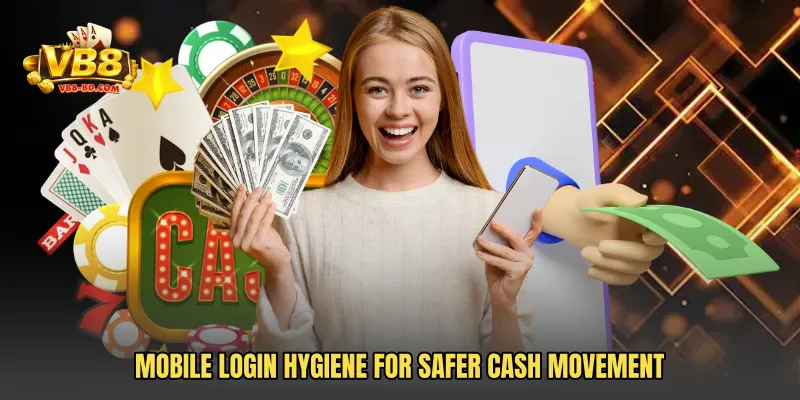 Mobile login hygiene for safer cash movement