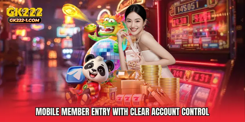 Mobile member entry with clear account control