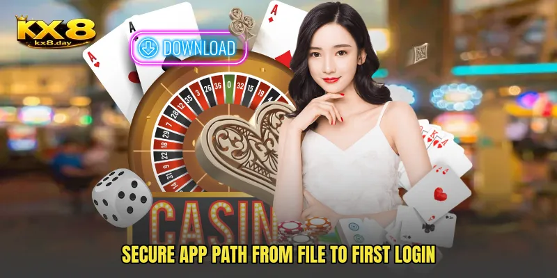Secure app path from file to first login